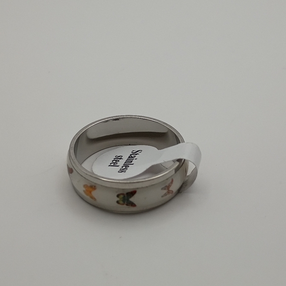 Stainless Steel Colorful Butterfly Ring For Women Size 21 U.S Size 10.25 - Picture 2 of 3
